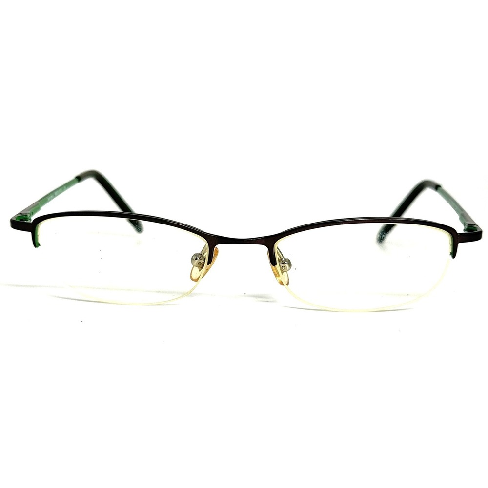 Kate Spade Grayson 0JDE Semi Rimless Eyeglasses Green Dark Brown Italy 50-18-135